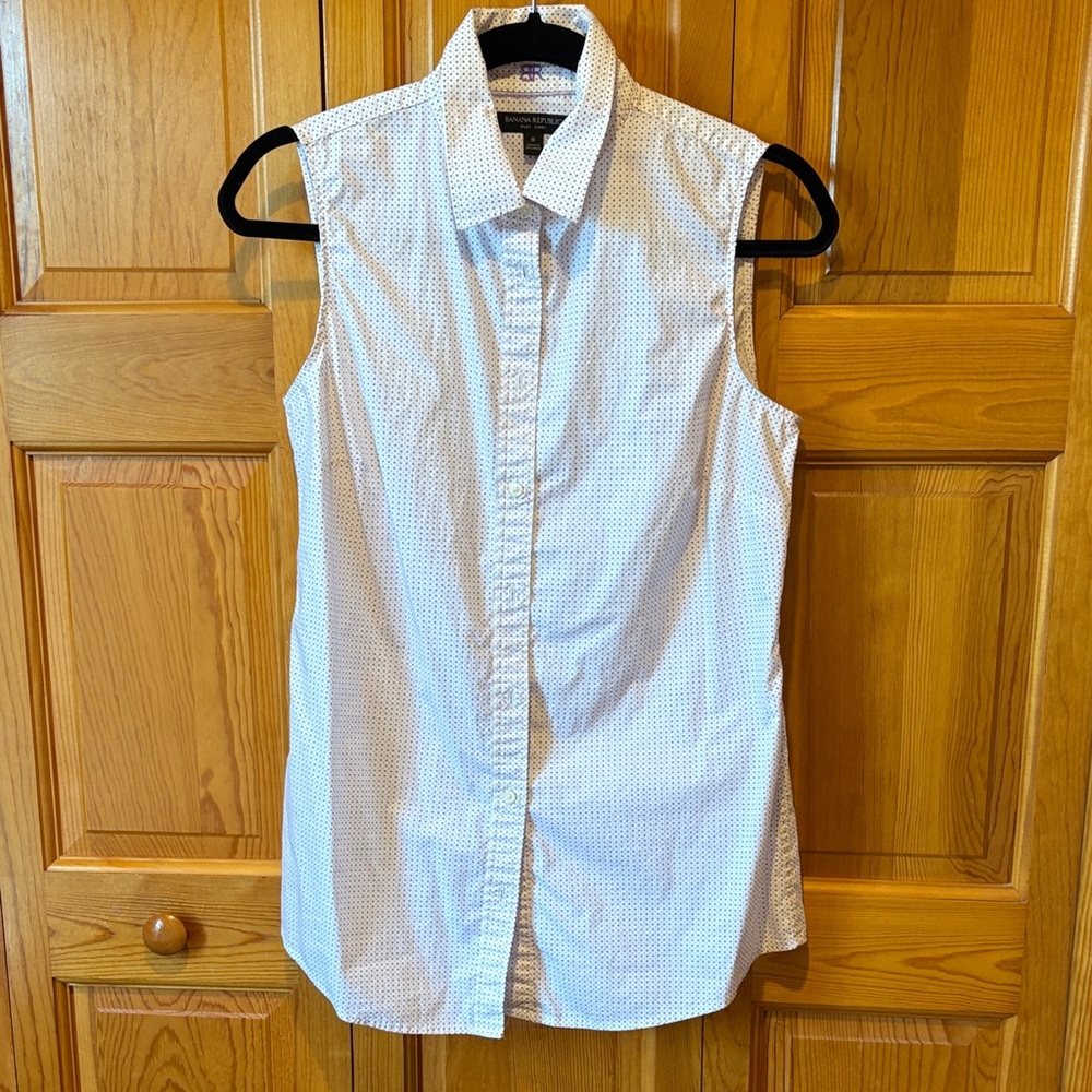 Banana Republic Purple Polka Dot Shirt